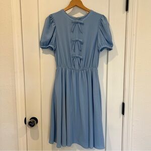 Gal Meets Glam Ellie Crepe Puff Sleeve Dress